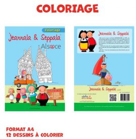 CAHIER DE COLORIAGE Jeannala & Seppala 12 dessins à colorier – 21×29.7 cm