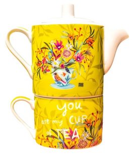 THEIERE SOLITAIRE + TASSE DE THE « CUP OF TEA »