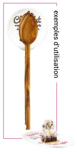 Set de 2 petites coupelles en porcelaine Repose-cuillère ou sachet de thé « Country Cat » H 11,5 x L 10 x P 0,5cm