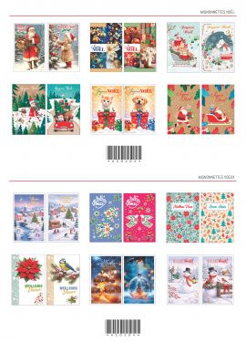 DISPLAY FIN D&rsquo;ANNEE : mignonnettes, étiquettes KDO, carnets Noël et fin d&rsquo;année, sacs cadeaux et display carton