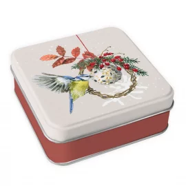 BOITE METALLIQUE 10x10x3,5 cm – OISEAUX