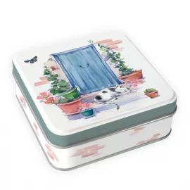 BOITE METALLIQUE 10x10x3,5 cm – CHAT