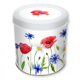 BOITE A THE METALLIQUE – Ø 9,9 cm, H. 10 cm