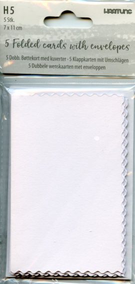 Pochette de 5 Cartes doubles de correspondance + Enveloppe – Format 7 x 11 cm