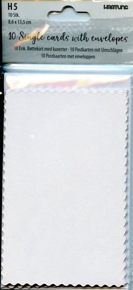 Pochette de 10 Cartes simples de correspondance + Enveloppe – Format 8,6 x 13,5 cm