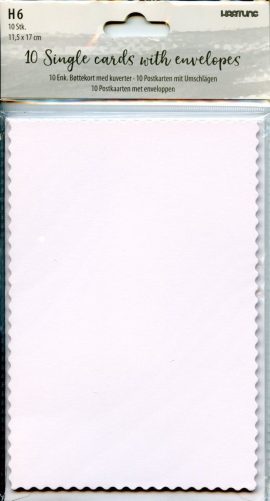 Pochette de 10 Cartes simples de correspondance + Enveloppe – Format 11,5 x 17 cm