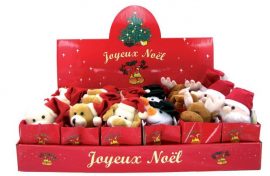 DISPLAY DE 18 PELUCHES 10CM SUSPENSION EN SACHET INDIVIDUEL