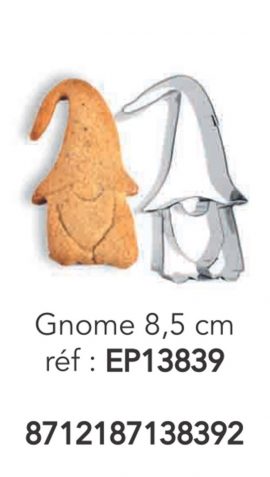 EMPORTE-PIECE GNOME 8,5 cm