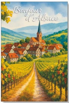 Carnet double 11,5 x 17 cm Alsace touristique – Exclusivité FB Diffusion