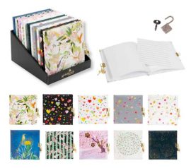 DISPLAY 10 CARNETS INTIMES assortis 96 pages – ft 16.5 x 16.5 cm