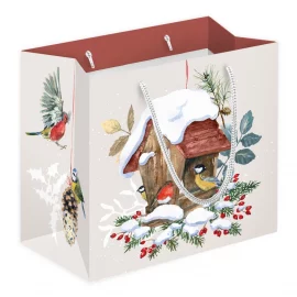 SAC CADEAU COMPACT – 16 x 15 x 10 cm – COLLECTION OISEAUX
