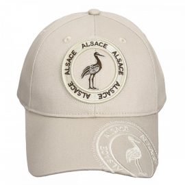 CASQUETTE LOGO ROND ALSACE CIGOGNE BEIGE