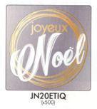 ETIQUETTES « JOYEUX NOEL » OR ET ARGENT CARREES 40x40mm x500