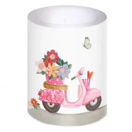 PETITE BOUGIE LANTERNE – H.7,2 cm, Ø 7,5 cm – Durée de combustion : 35 heures