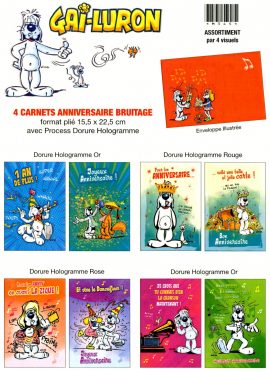 CARNET BRUITAGE GAI LURON avec dorures hologramme