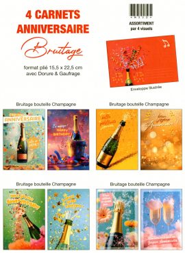 CARNET BRUITAGE BOUTEILLE CHAMPAGNE