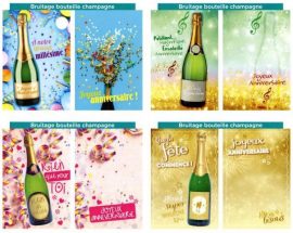 CARNET ANNIVERSAIRE BRUITAGE BOUTEILLE CHAMPAGNE