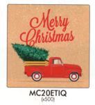 ETIQUETTES « MERRY CHRISTMASS » TRADI CARREES 40x40mm