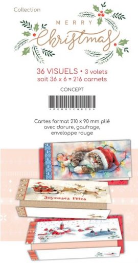COLLECTION MERRY CHRISTMAS FA 12x17cm