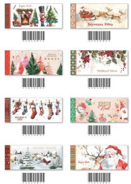 COLLECTION MERRY CHRISTMAS FA 12x17cm + PRESENTOIR 36 CASES