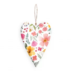 SUSPENSION COEUR METAL – 10,00 × 5,00 × 1,00 cm – LUCKY VIBES