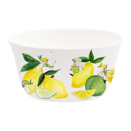 GRAND BOL A CEREALES 800 ml – Ø 15 cm x H 7,5 – livré en boite cadeau – Modèle CITRONS