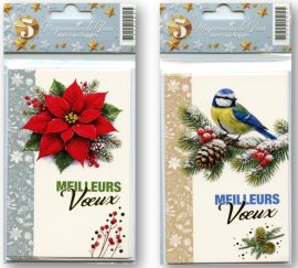 MIGNONNETTES FIN D’ANNEE x 5 + ENVELOPPES