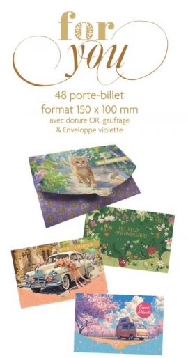 CONCEPT PORTE BILLET FOR YOU 48 x 6 CARNETS – Format 10 x 15 cm