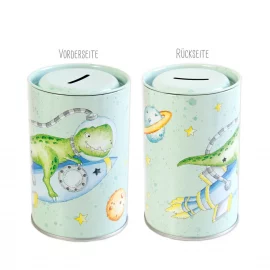 TIRELIRE METALLIQUE – H. 12,5 cm – Ø 8,3 cm