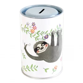 TIRELIRE METALLIQUE – H. 12,5 cm – Ø 8,3 cm