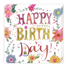 PAQUET DE 20 SERVIETTES COCKTAIL EN PAPIER – 25 x 25 cm – 3 plis