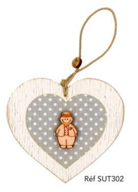 SUSPENSION PETIT SUJET EN BOIS créé et façonné en Alsace