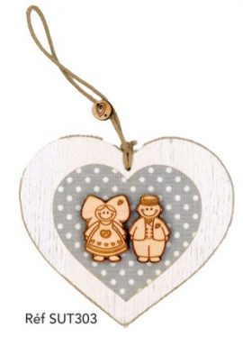 SUSPENSION PETIT SUJET EN BOIS créé et façonné en Alsace