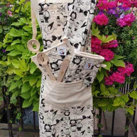 TABLIER BLANC IMPRIME Jeannala & Seppala