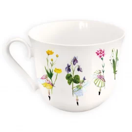 TASSE EN PORCELAINE – 400 ml – Ø 11,5 cm x H 8,5 – ROMANTIQUE