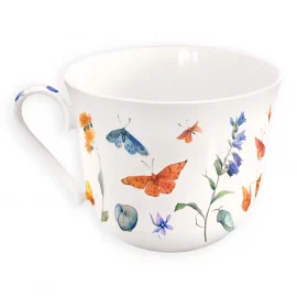 TASSE EN PORCELAINE – 400 ml – Ø 11,5 cm x H 8,5 – PAPILLONS