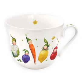 TASSE EN PORCELAINE – 400 ml – Ø 11,5 cm x H 8,5 cm – BEBES LEGUMES