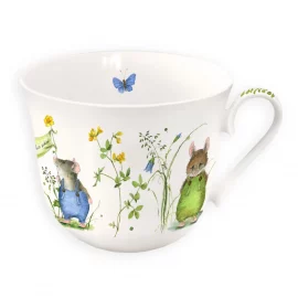 TASSE EN PORCELAINE – 400 ml – Ø 11,5 cm x H 8,5 cm – PETITE SOURIS DES CHAMPS