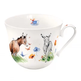 TASSE EN PORCELAINE – 400ML – Ø 11,5 cm x H 8,5 – AMIS CALINS