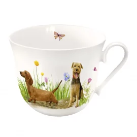 TASSE EN PORCELAINE – 400 ml – Ø 11,5 cm x H 8,5 cm – AMOUR DES CHIENS