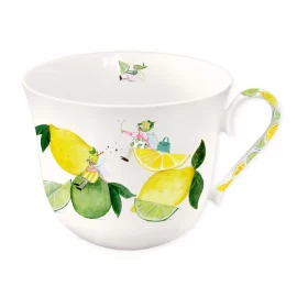 TASSE EN PORCELAINE – 400 ml – Ø 11,5 cm x H 8,5 – CITRONS