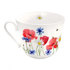 TASSE EN PORCELAINE – 400 ml – Ø 11,5 cm x H 8,5 cm – MER DE FLEURS