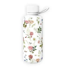 GOURDE ISOTHERME 500ML – Ø 7CM x H. 22.5CM – COLLECTION JARDIN DE ROSES